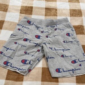 Champion Gray Logo Men's Sweatpant Shorts